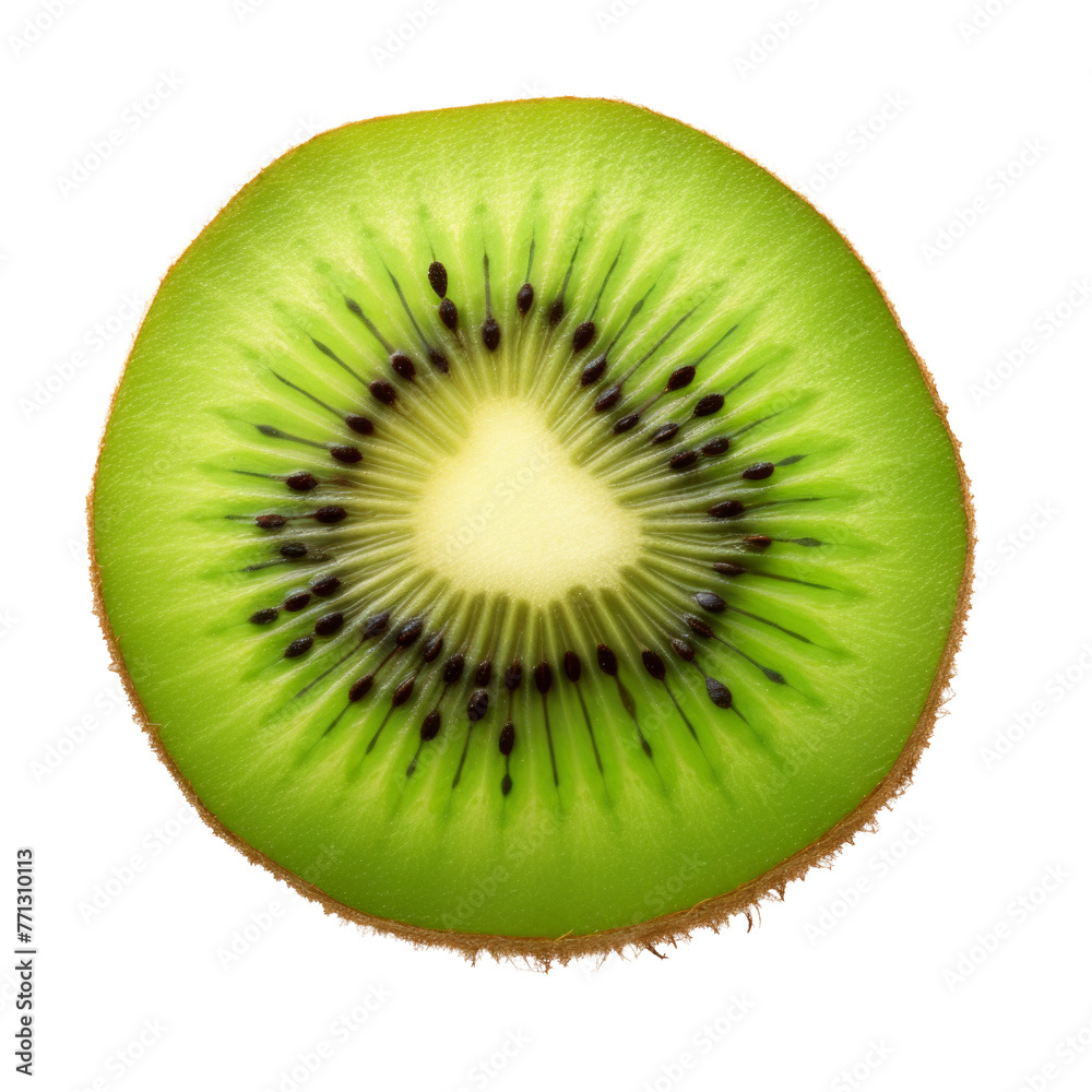 Slice of kiwi fruit isolated on white background Slice of kiwi fruit isolated on white background