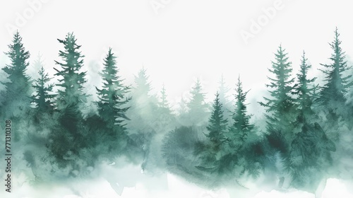 Snowy Trees Painting