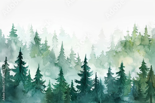 Dense Forest With Many Trees