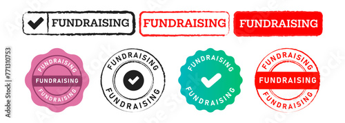 fundraising stamp and seal badge label sticker sign for charity donation support