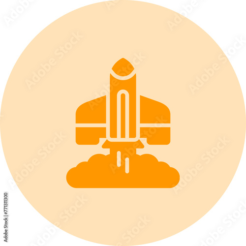 Rocket Launch Vector Icon