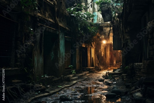 abandoned alleyway in santo juan photo