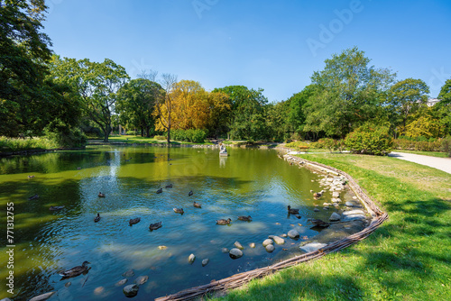Lake at Krasinski Palace Gardens - Warsaw, Poland