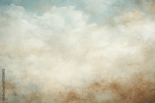 beige background with clouds with blue tint on