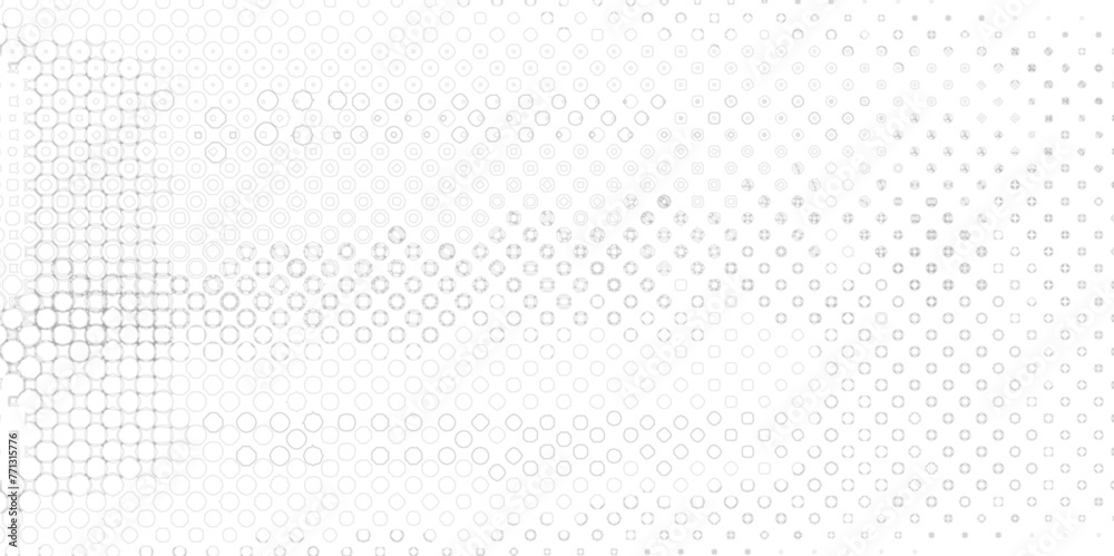 Modern geometric halftone creative abstract art circles design texture for luxurious background, use for design black and white texture background, monochrome background of spots multicolor halftone.
