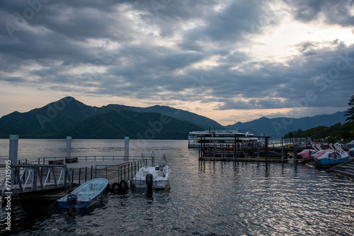 The beautiful view of Lake Chuzenjiko, Nikko, Tochigi, Japan photo