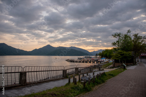 The beautiful view of Lake Chuzenjiko, Nikko, Tochigi, Japan photo