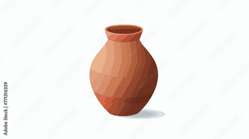 Pottery shape abstract vector element Flat vector 