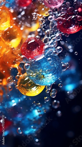 Colorful Spheres in Water