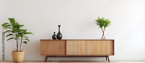 A close up of a wooden cabi...