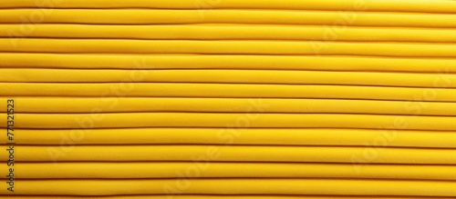Bright yellow thread neatly...