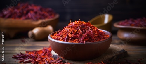 An arrangement of dried saf...