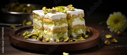 Delicious Turkish dessert c...