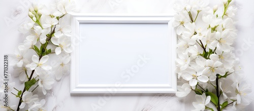 Two blank frames placed aga...