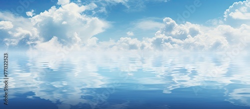 A serene close-up view of a...