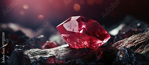 A close up of a stunning re...