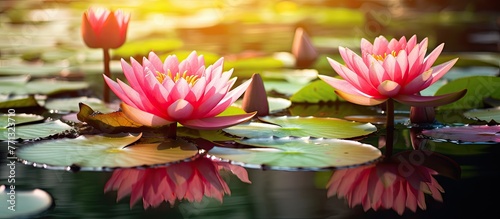 Beautiful pink water lilies...