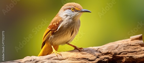 Tiny bird with vibrant plum...
