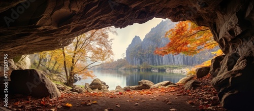 Scenic autumn landscape sho...