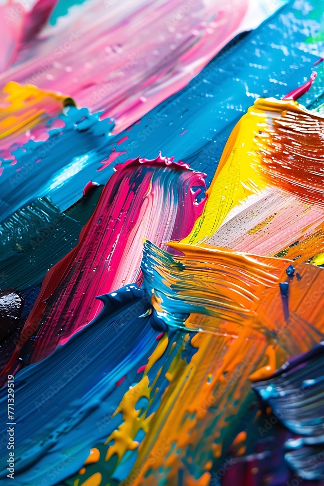 a colorful painting of different colors is shown.