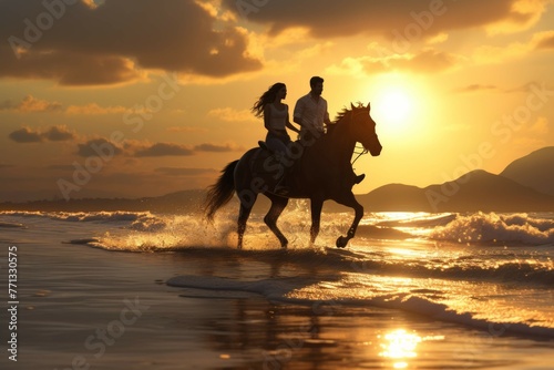 Romantic horseback ride on the beach © Michael Böhm