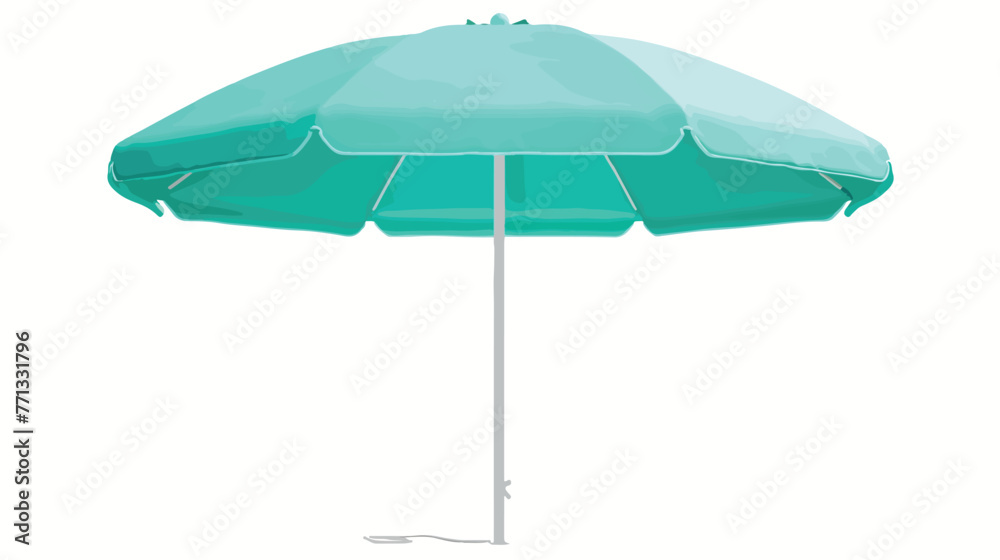 Beach umbrella isolated on white background. flat vector