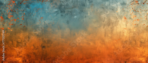 Sunset Sweep Texture. Dynamic sweep of orange across a sandy textured background  like a sunset.