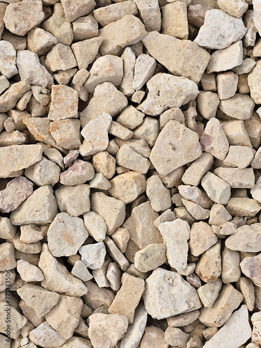 dolomite crushed stone on the construction site