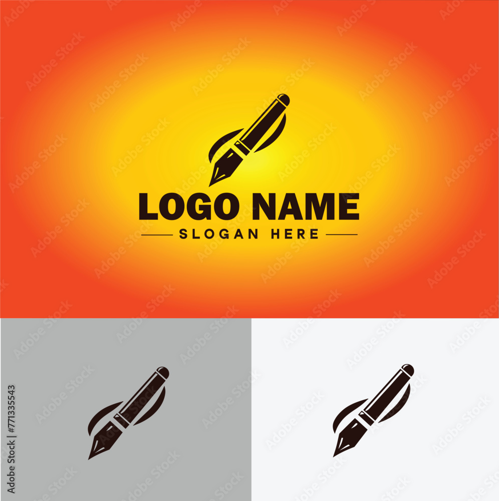 Pen write pencil logo icon vector for business brand app icon School Education University College Academic Campus pen logo template Pen write pencil logo icon vector for business brand app icon School Education University College Academic Campus pen logo template