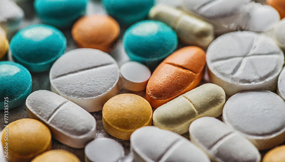Healthcare Spectrum Abstract medicine background with pills and tablets, featuring ample copy space - Perfect for pharmaceutical advertisements, health blogs, or celebrating World Health Day Healthcare Spectrum Abstract medicine background with pills and tablets, featuring ample copy space - Perfect for pharmaceutical advertisements, health blogs, or celebrating World Health Day