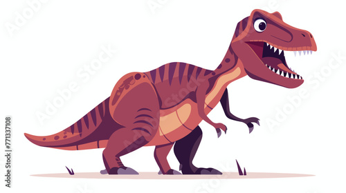 Cartoon Tyrannosaurus Rex character isolated on white