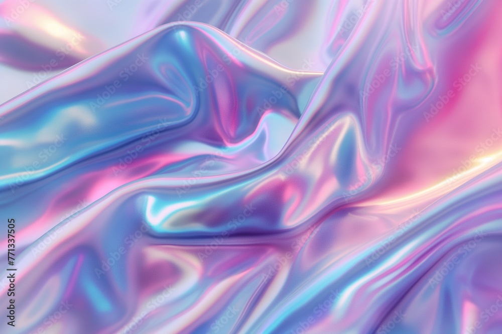 Obraz premium Holographic Dreams: Abstract Pastel Rainbow Background