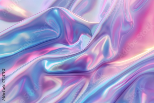 Holographic Dreams: Abstract Pastel Rainbow Background