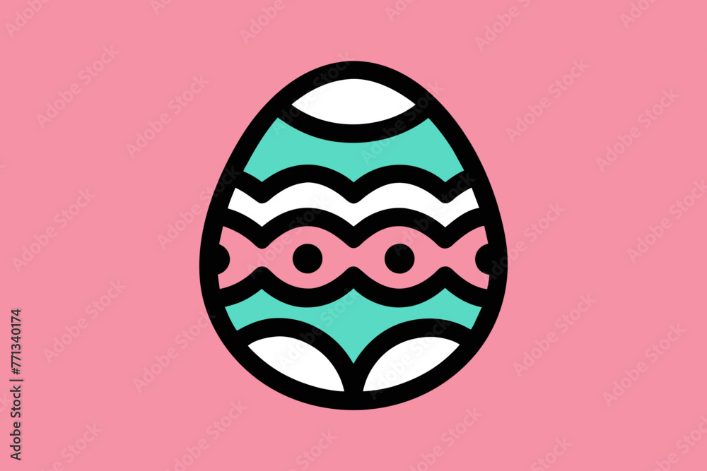 vector design of a easter egg icon vector design of a easter egg icon