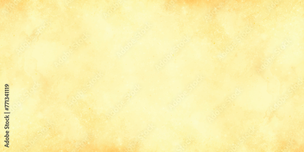 Light yellow and white paper texture. Watercolor on white background. the color splashing on the paper. Abstract orange color background.