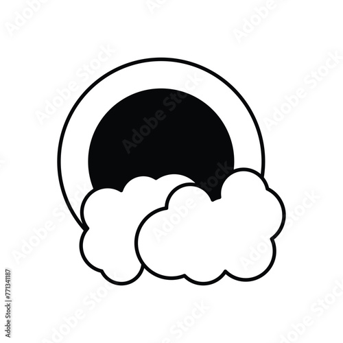 Black solid Washing dishes vector icon