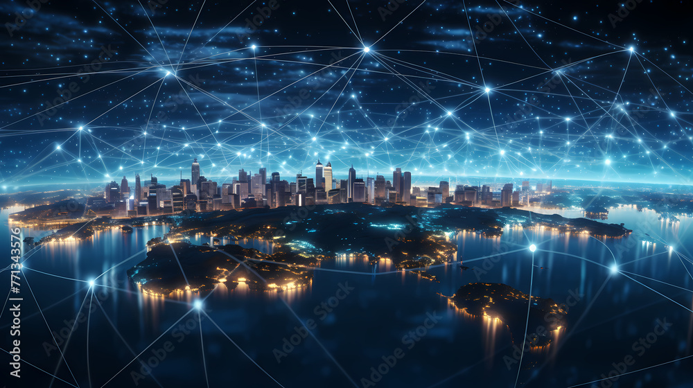 Earth at night, global connections Earth at night, global connections