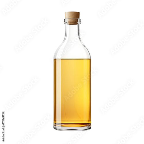 oil in bottle isolated on transparent background