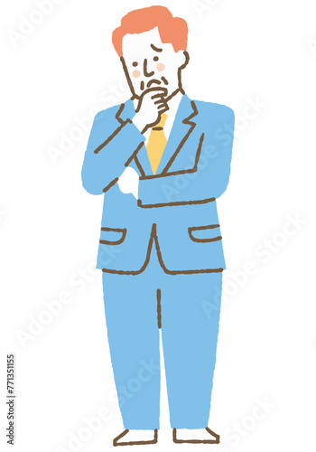 Company man who is struggling with something_Color