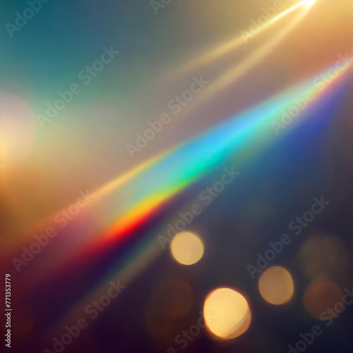 Blurred refraction light, bokeh or flare overlay effect