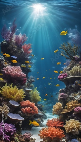 coral reef with fish © One Click