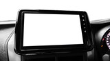 Monitor car, car screen Mock-up for put content, android car play mock up, have space ,Monitor in car PNG transparent technology, Car screen interface mockup