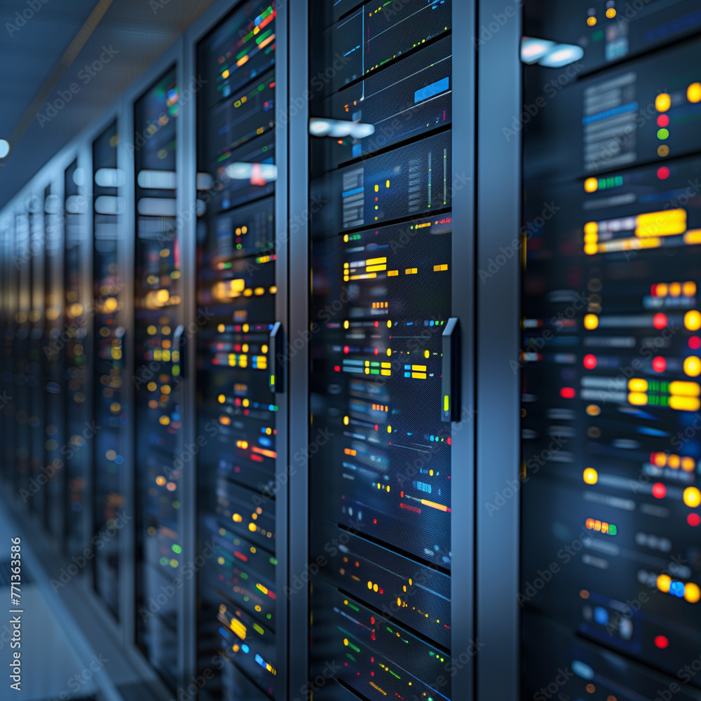 Separation of cold and hot aisles in the rack environment of data center