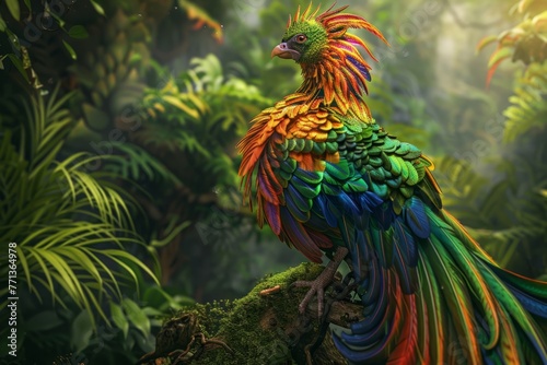 Phoenix bird in the jungle
