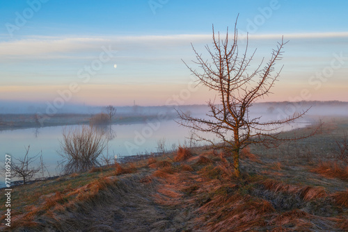 sunrise over the lake