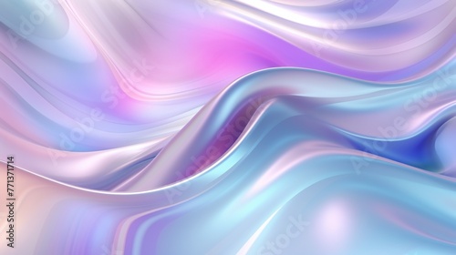 Ethereal Holographic Flow: Gentle waves meander in a dreamy holographic landscape.