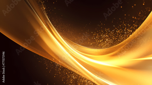 Abstract gold swirl