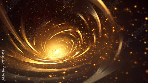 Abstract gold swirl