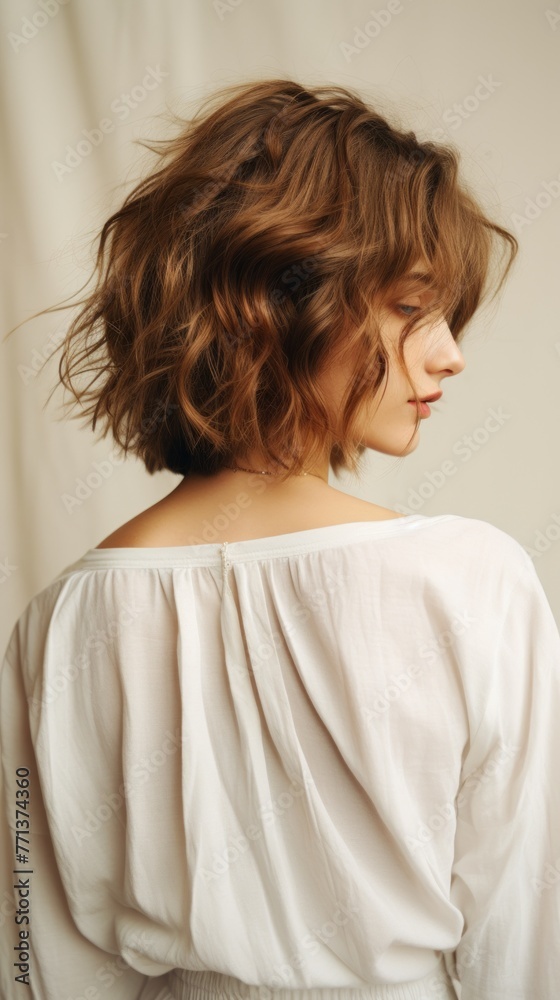 portrait of a young woman with brown hair portrait of a young woman with brown hair