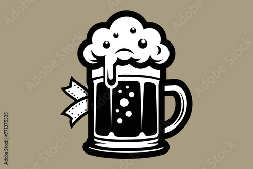 oktoberfest beer mug illustration